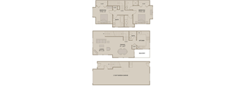 2 bed 2.5 Bath 1375 square feet floor plan A